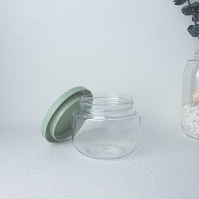 Transparent 250ml Wide Mouth PS Plastic Containers For Body Scrubs