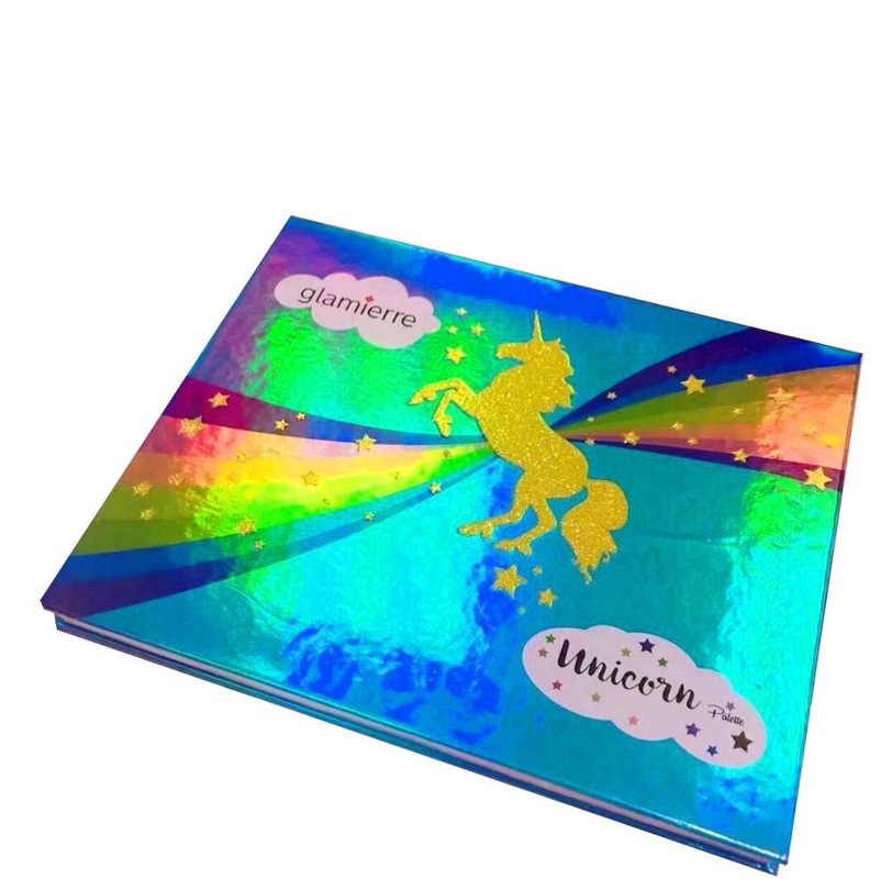 Unicorn Round Empty Eyeshadow Palette Quad 4C Printing Waterproof