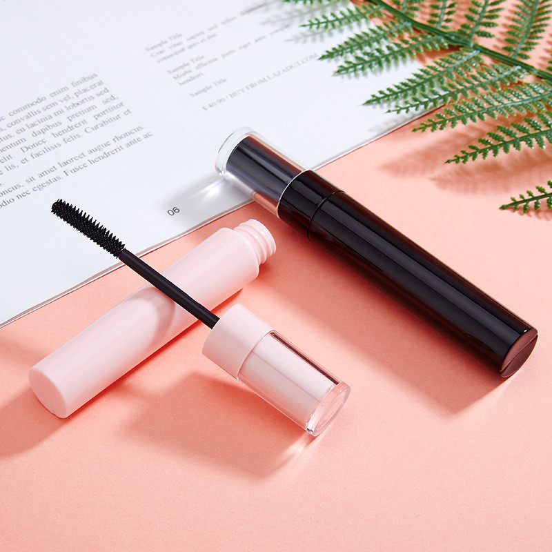 Broken Hair Finishing Round Pink Plastic Mascara Tube 12ml