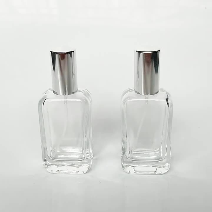 Factory Wholesale New Empty Oil Perfume Spray Bottle Luxury 30ml 50ml 100ml Clear Square